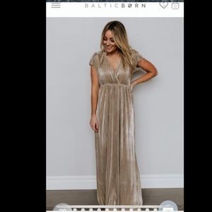 Baltic Born- size XXL- Gold maxi dress- bridesmaid/maternity